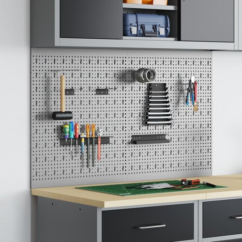 VidaXL Siva Čelik 100 x 60 cm Panel za organizaciju alata Pravokutni Slike
