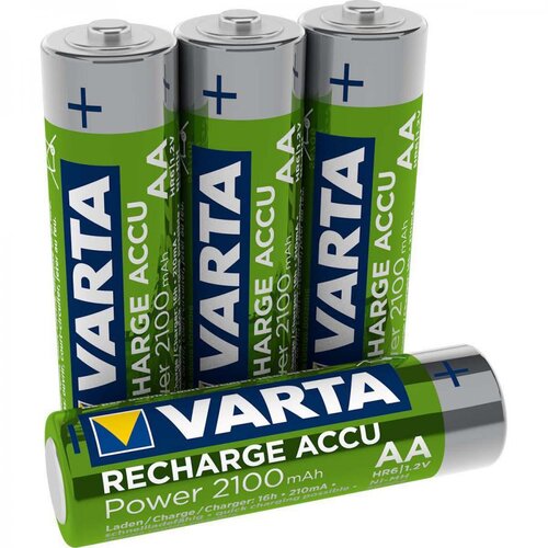 OXE Polnilec baterij AA za 6 kosov, z zaslonom in 8 kosov polnilnih baterij Varta 56706 R6 2100mAh NIMH basic Slike
