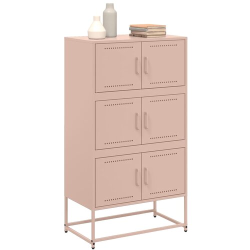  Komoda ružičasta 68,5 x 38,5 x 123,5 cm čelična Slike