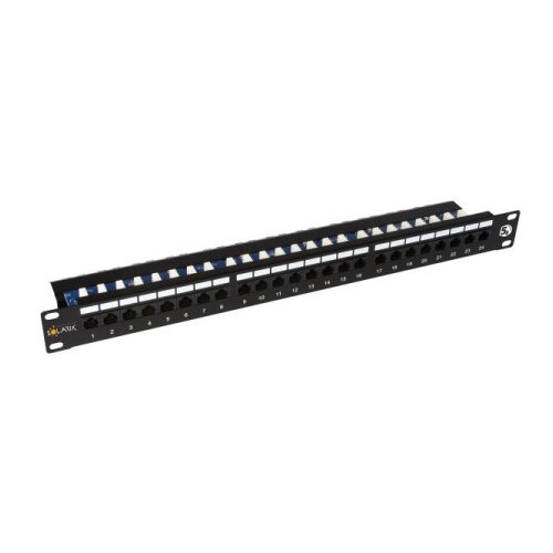 Solarix SX24L-5E-UTP-BK patchcord kabel panel 1U 24x RJ45 ( SX003 ) Cene