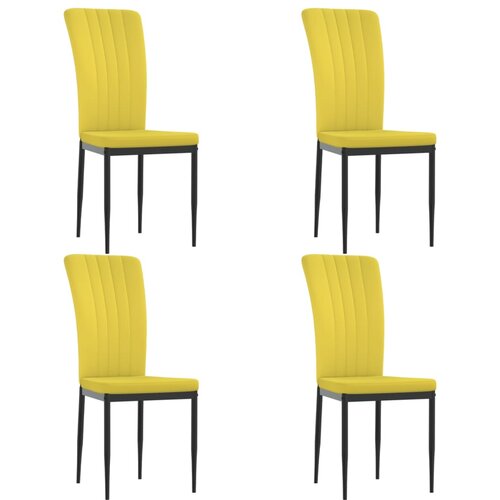 Maison Chic Jedilni stoli - Vzorci stoli 4 kosi gorčično rumen žamet A729, (22032220) Slike
