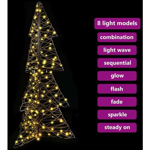 VidaXL Božićno drvce s 160 LED svjetlima Topla bijela 150 cm Ratan Slike