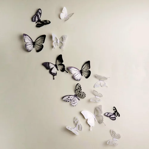 Ambiance Set od 18 samoljepljivih 3D naljepnica Ambience Butterflies Chic