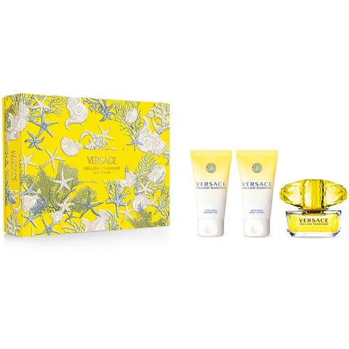 Versace Ženski poklon set Yellow Diamond EDT 50 ml+gel za tu&amp;scaron;iranje 50 ml+losion za telo 50 ml Slike