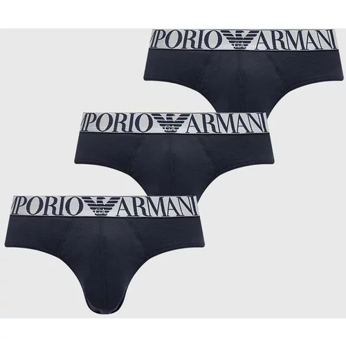 Emporio Armani Underwear Slip gaćice 3-pack za muškarce, boja: tamno plava