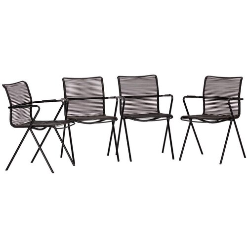 Acamp Vrtni Stol Alpha Rope, 4-Delni Set, Antracit Cene