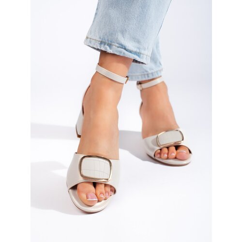Sergio Leone Light gray high-heeled sandals by Slike