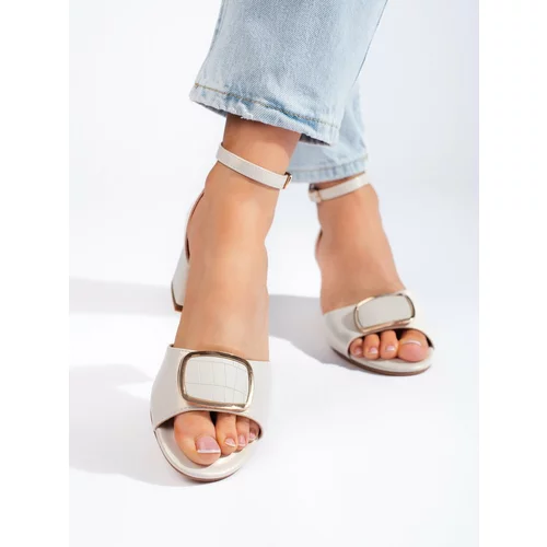 SERGIO LEONE Light gray high-heeled sandals by