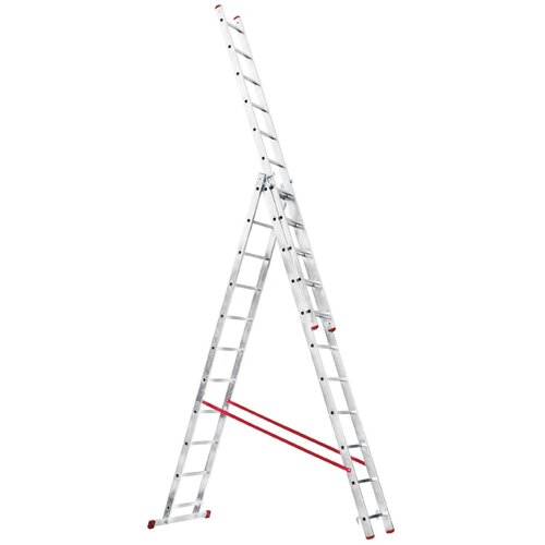 Alpos vi&amp;scaron;enamjenske ljestve na izvlačenje (radna visina: 7,35 m, prečke 3 x 11, aluminij) Slike