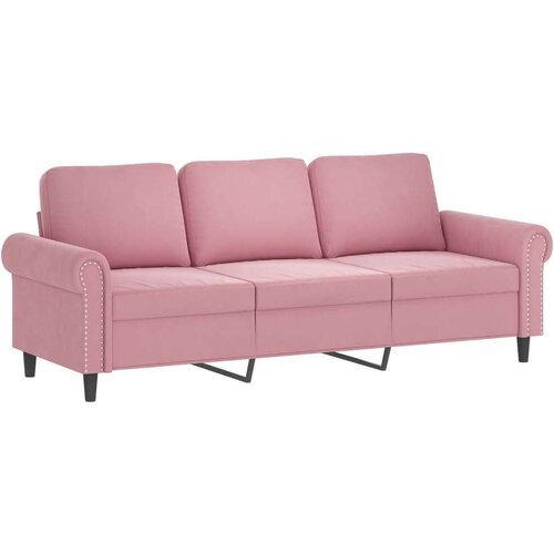 vidaXL 4-dijelni set sofa s jastucima ružičasti baršunasti - Ružičasta S osloncem za noge Cijene