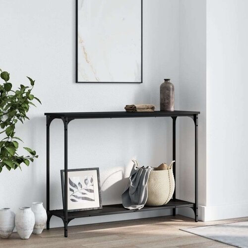  Konzolni stol crni 101 x 30 5 x 75 cm od konstruiranog drva Slike