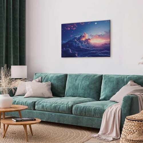  Slika - Night Concert in the Mountains: Clouds Illuminated by the Last Rays of the Sun 90x60 Cijene