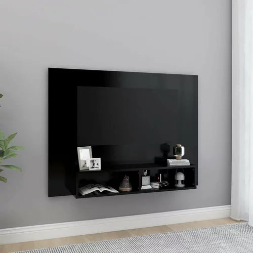  Zidni TV ormarić crni 120 x 23 5 x 90 cm od iverice
