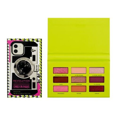 Revolution Emily In Paris Camera Queen Eyeshadow Palette paletka z 9 senčili za veke 6.3 g Cene