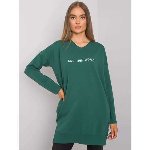 RUE PARIS Tunic-RV-TU-7201.43P-dark green Cene