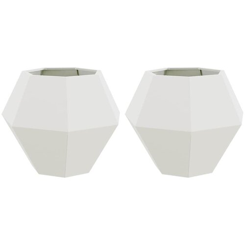  Sadilica 2 pcs Bijelo 75 x 75 x 60 cm Čelik Slike