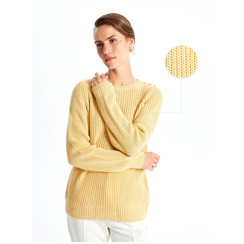 LC Waikiki LCW Crew Neck Plain Long Sleeve Women's Knitwear Sweater Slike