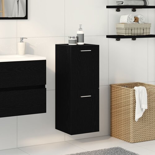 VidaXL kupaonski ormar Crni hrast MDF 30 x 30 x 80 cm Kupaonski ormar Slike
