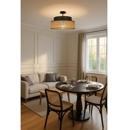  plafonski luster boho 1xE27/60W/230V prečnik 40 cm braon/bež Slike