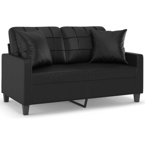 Maison Chic kavč - Sofa - Kanape dvosed z okrasnimi blazinami črn 120 cm umetno usnje, (21727787) Cene