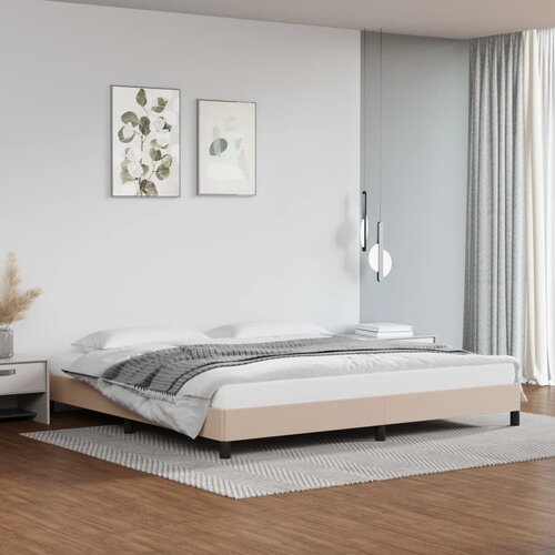  Okvir za krevet bez madraca boja cappuccina 200x200 cm od umjetne kože Cijene