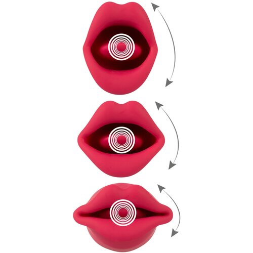You2Toys Oral Fun Double Vibrator Moving Lips, Vibrating Thong &amp;amp; Shaft Red Slike
