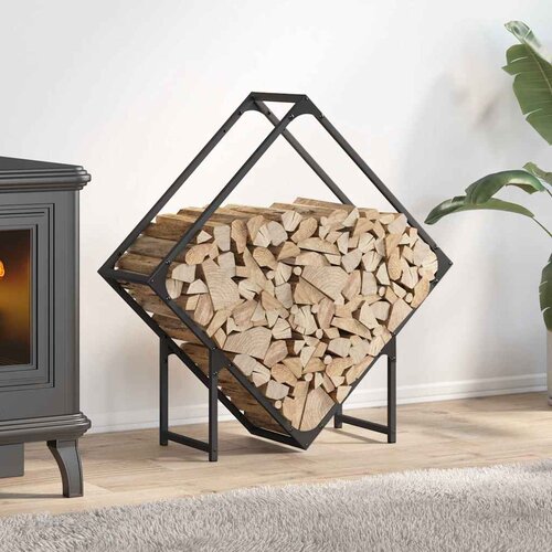 vidaXL Stalak za drva crni 80x25x80 cm hladno valjani čelik Cijene