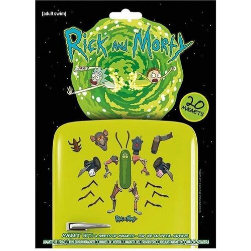 Pyramid Magnet Rick and Morty - Weaponize the Pickle set 20 komada Slike