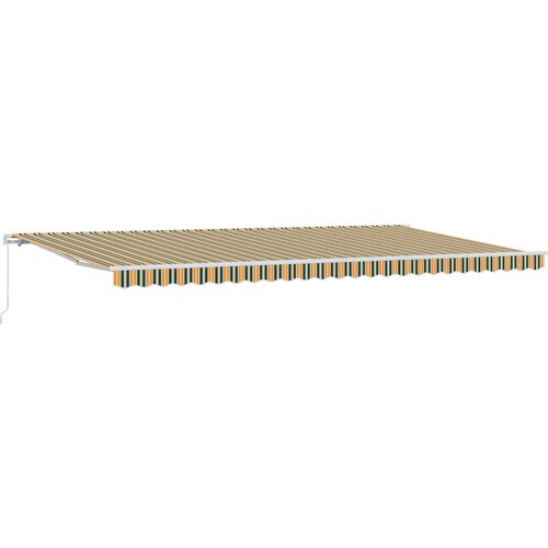 vidaXL Ročna retraktibilna tenda zelena in rumena 600x300 cm, (22146396) Cene