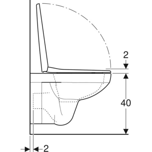 Geberit Selnova Square set konzolna WC &amp;scaron;olja Rimfree i WC daska 501.961.00.1 Slike