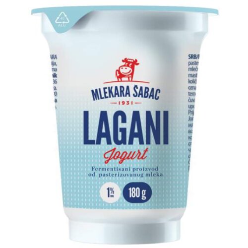 Mlekara Šabac Jogurt lagani 1%mm 180g Cene