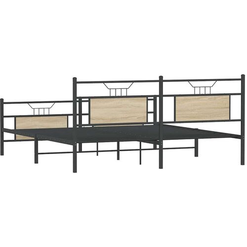 VidaXL metalni okvir kreveta bez madraca boja hrasta sonome 180x200 cm Slike