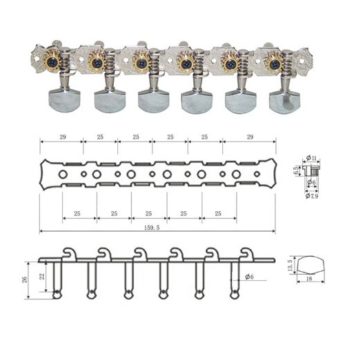 Dr Parts AMH0200/CR ključevi za akust gitaru 12st. Cijene