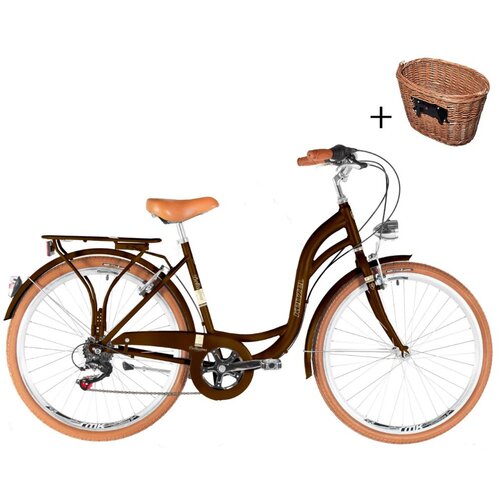  BICIKL KENZEL BELLISSIMA ROYAL 26" gradski bicikl - Smeđa - 26" Cijene