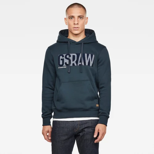 G-star Sweatshirt - Applique Logo hdd sw l\s dark blue