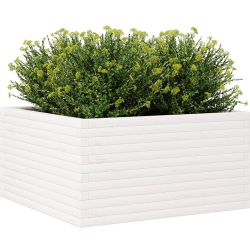  Vrtna sadilica bijela 90x90x46 cm od masivne borovine Slike