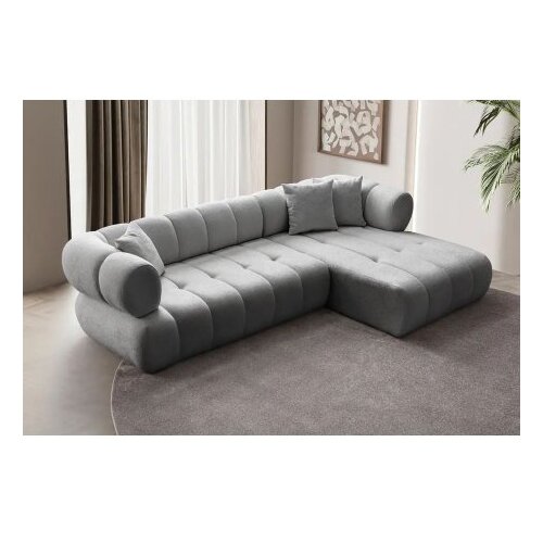 Atelier Del Sofa Ugaona garnitura na razvlačenje Petra Right, 280x170x90 cm, Siva Slike