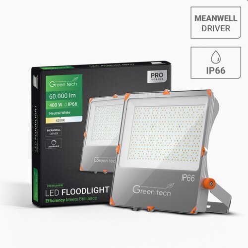 Premium LED reflektor Green Tech, 400W, 150LM/W 4200K, IP66 Meanwell XLG Cene