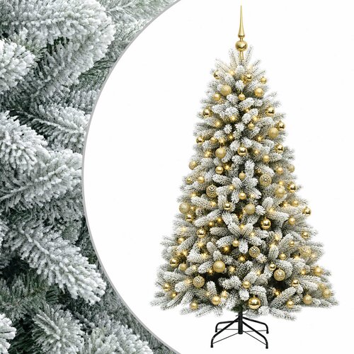 Umjetno božićno drvce s kuglicama 180 cm 300 LED lampica Slike