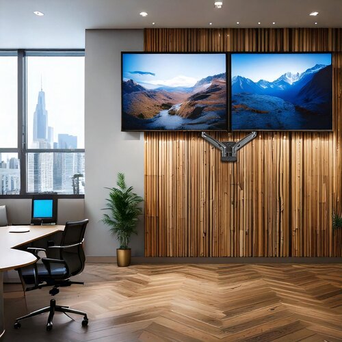 Maclean wall mount for two monitors, 17-32'', 9kg max, mechanical spring, MC-988 Cijene