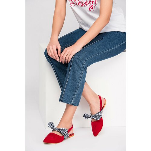 Fox Shoes Red and Navy Blue Women's Flats Cene