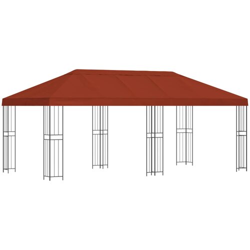 vidaXL Paviljon s stenami 6 x 3 m Terakota Poliester in jeklo 190, (5000218935) Cene