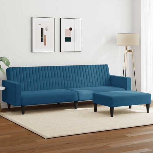 vidaXL 2-dijelni set sofa plavi baršunasti Cijene