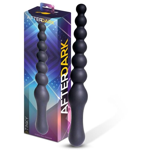 Afterdark Tinky Double Anal Massager Silicone Black Slike