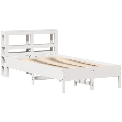 vidaXL posteljni okvir z vzglavjem bel 120x200 cm trdna borovina, (21304105) Cene