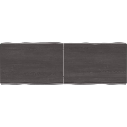 vidaXL Mizna plošča temno siva 140x50x4 cm obdelana trdna hrastovina, (20817840) Cene