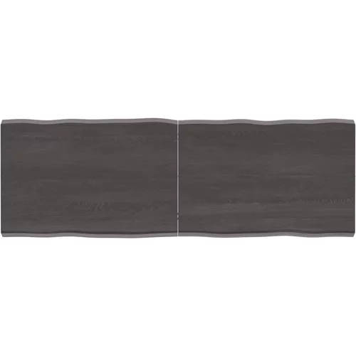 vidaXL Mizna plošča temno siva 140x50x4 cm obdelana trdna hrastovina, (20817840)