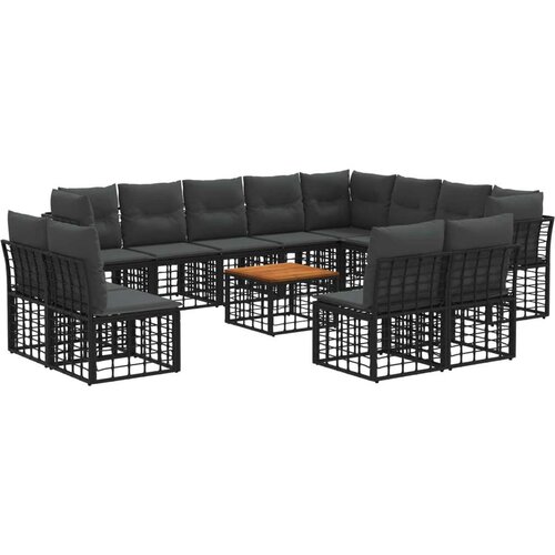  Zunanja garnitura za sedenje 13 pcs Črna in Temno siva, (5000271388) Cene