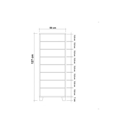 Hanah home Stalak za cipele 50x127x38cm Bijelo-crni Cene