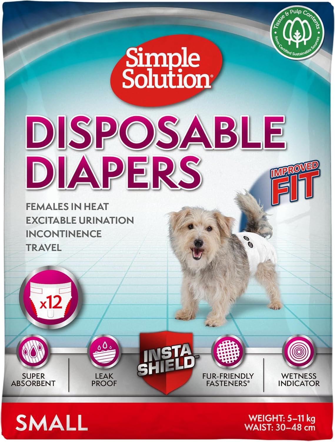 Bramton Simple Solution pelene za pse Disposable Diapers, gaćice S Slike